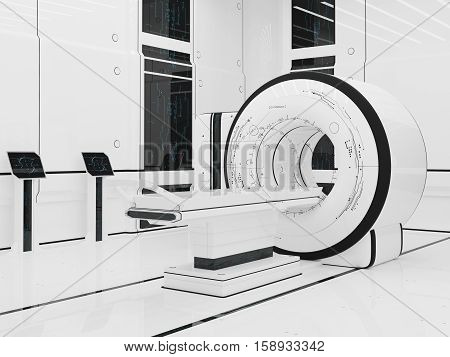 3D illustration.Render Magnetic resonance imaging. Technology medicine. mri