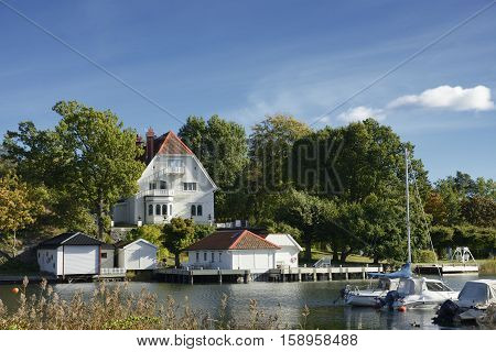 Summer in the harbor, Nynashamn in Sweden