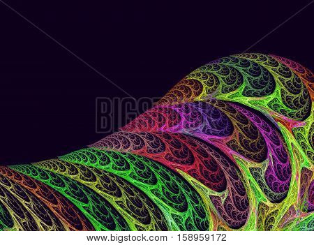 Abstract fractal background - computer-generated image. urls. Fractal artwork for banners posters web design. Vivid background for covers posters prints.