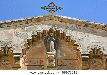 JERUSALEM ISRAEL 23 10 16: Church of the Flagellation, according to the Gospels on this place the Roman soldiers scourged Jesus Christ and put on him the crown of thorns and a purple Shroud