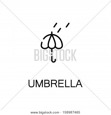 Rain flat icon. Single high quality outline symbol of spring for web design or mobile app. Thin line signs of cloud for design logo, visit card, etc. Outline pictogram of rain