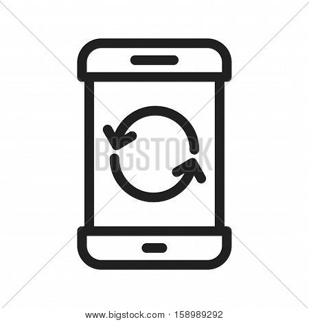 Phone, mode, reset icon vector image. Can also be used for smartphone. Suitable for mobile apps, web apps and print media.