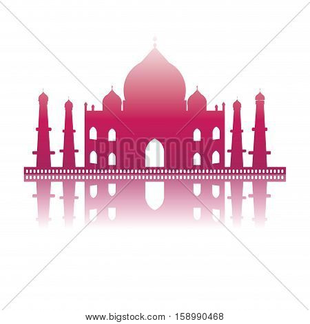 Taj mahal architecture icon vector illustration graphic design