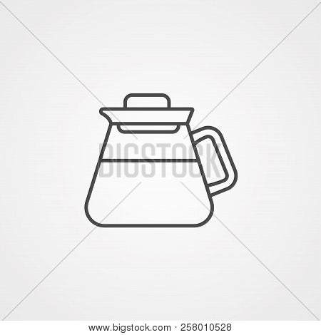 Lemonade Pitcher,sangria,bewerage Vector Line Icon, Sign, Illustration On White Background, Editable