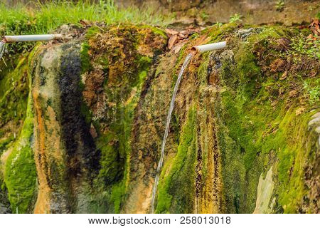 Belulang Hot Springs In Bali, Village Mengesta, Penebel District, Tabanan Regency