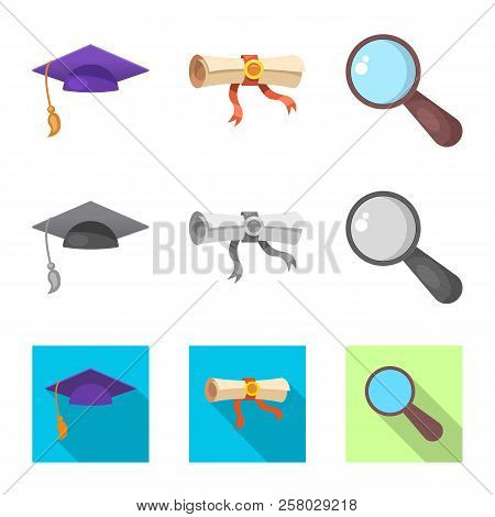 Vector Illustration Of Education And Learning Icon. Set Of Education And School Stock Vector Illustr