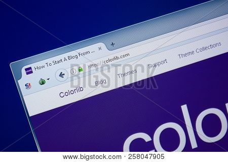 Ryazan, Russia - September 09, 2018: Homepage Of Color Lib Website On The Display Of Pc, Url - Color
