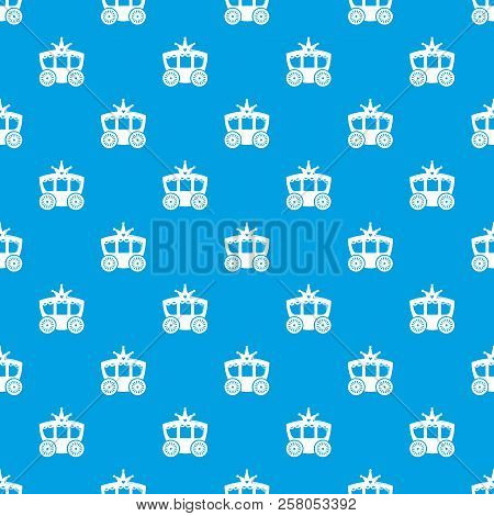 Carriage Pattern Seamless Blue Repeat For Any Use