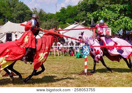Weil Am Rhein, Germany, 2018.06.30.: Knight Games At The Medieval Market