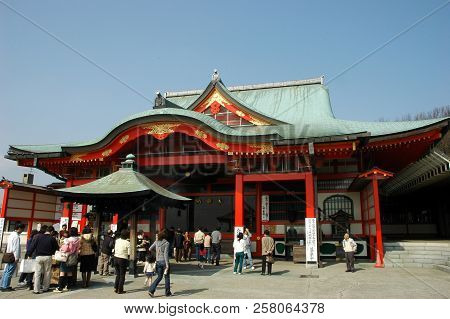 Inuyama, Japan-23 Apr, 2018: View Of Naritayama Shrine In Inuyama, Japan.