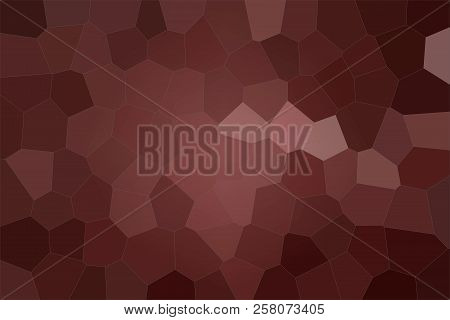 Abstract Illustration Of Acajou Colorful Big Hexagon Background, Digitally Generated