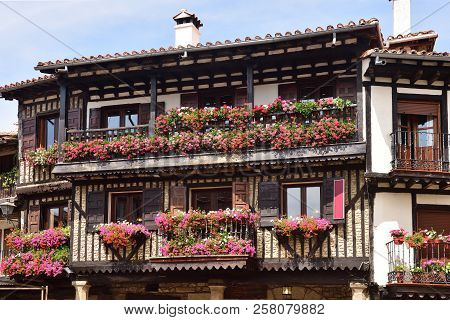 Typical Houses Of The Medieval Village Of La Alberca,salamanca Province, Castilla Y Leon, Spain