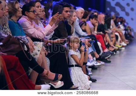 Kyiv, Ukraine - September 3, 2018: People Watch The Fashion Show By Designer Katerina Kvit As Part O