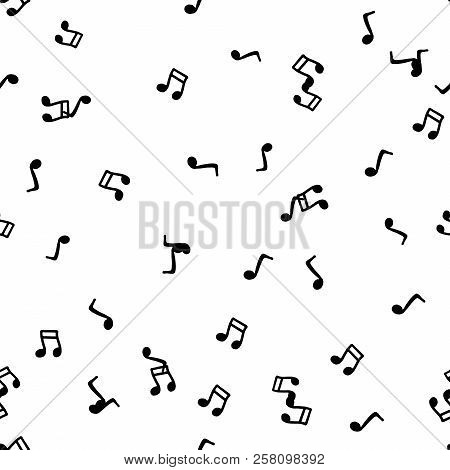 Musical Notes Seamless Pattern. Vector Illustration Of Musical Notes Seamless Pattern. Hand Drawn Mu