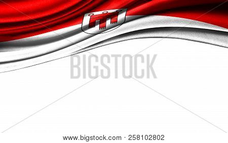 Grunge Colorful Flag Of Vorarlberg With Copyspace For Your Text Or Images, Isolated On White Backgro