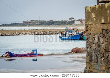 A Boat On Saaidia Harbor In Summer 2018