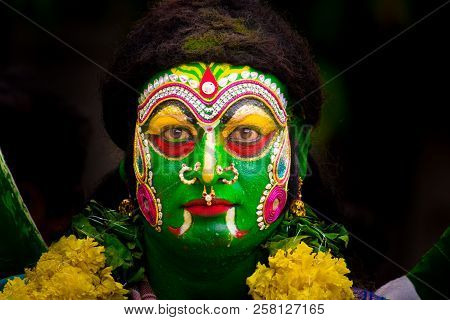 A Devotee Performs For Bonalu Or Goddess Mahankali Is A Hindu Festival, Celebrated In Hyderabad, Ind