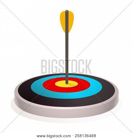 New Target Icon. Cartoon Of New Target Vector Icon For Web Design Isolated On White Background
