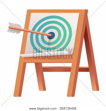 Target Stand Icon. Cartoon Of Target Stand Vector Icon For Web Design Isolated On White Background
