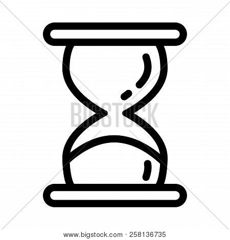 Hourglass Timer Icon. Outline Hourglass Timer Vector Icon For Web Design Isolated On White Backgroun