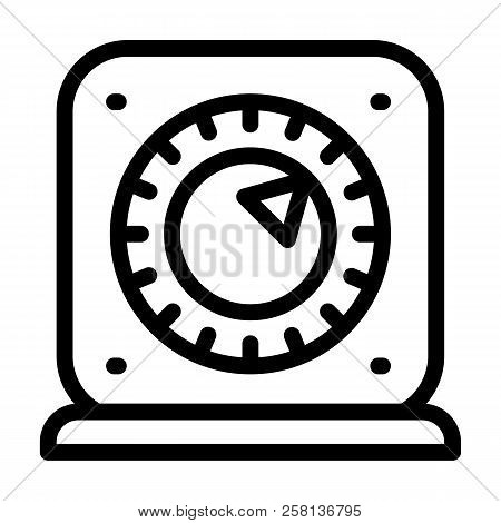 Kitchen Timer Start Icon. Outline Kitchen Timer Start Vector Icon For Web Design Isolated On White B