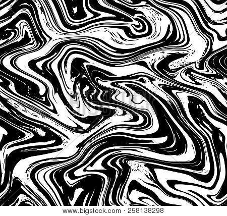 Marble Texture Seamless Background. Abstract Liquid Fluid Effect Color Pattern. Textile Colorful Sea