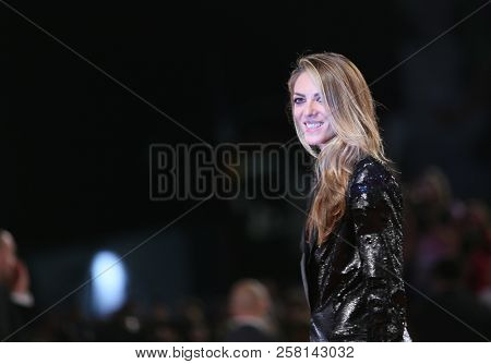 Giulia Ando walks the red carpet ahead of the 'Una Storia Senza Nome' screening during the 75th Venice Film Festival at Sala Grande on September 7, 2018 in Venice, Italy. 