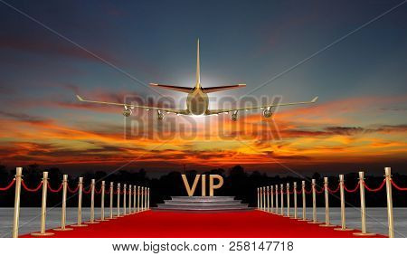 Red Carpet Private Jet With A Luxury Vip