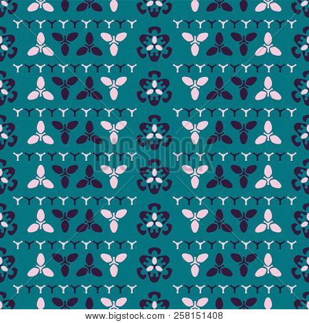 Retro Turqoise And Blue Trendy Stripes Ornamental