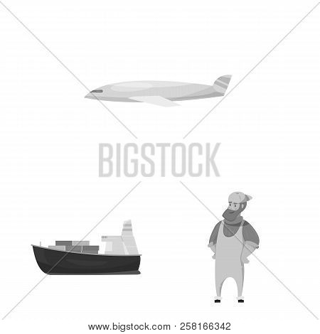 Vector Illustration Of Goods And Cargo Symbol. Set Of Goods And Warehouse Stock Vector Illustration.