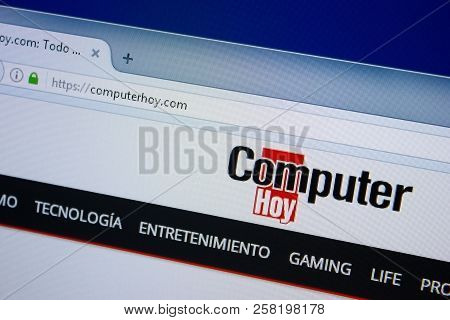 Ryazan, Russia - September 09, 2018: Homepage Of Computer Hoy Website On The Display Of Pc, Url - Co