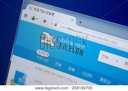 Ryazan, Russia - September 09, 2018: Homepage Of File Lon Website On The Display Of Pc, Url - Filelo