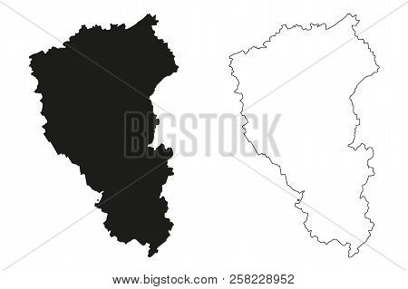 Kemerovo Oblast (russia, Subjects Of The Russian Federation, Oblasts Of Russia) Map Vector Illustrat