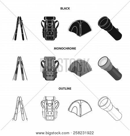 Isolated Object Of Mountaineering And Peak Icon. Collection Of Mountaineering And Camp Vector Icon F
