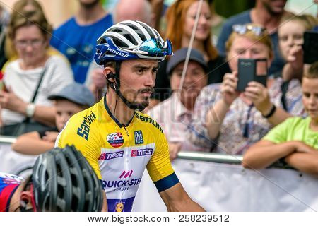Ruzomberok, Slovakia - September 14: French Cyclist Julian Alaphilippe At Start Of Second Stage Of T