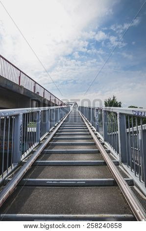 Large Stairs Leading Up To The Sky.
