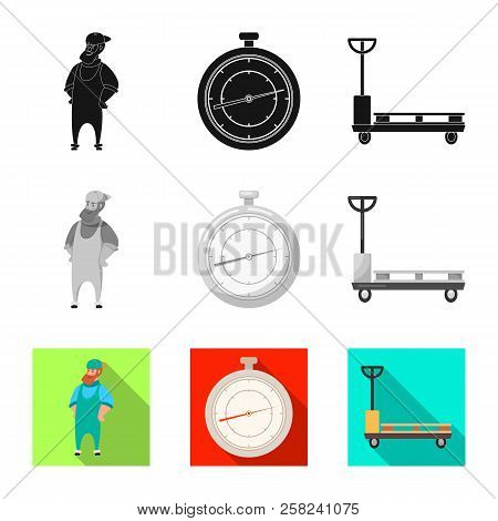 Vector Illustration Of Goods And Cargo Logo. Set Of Goods And Warehouse Stock Vector Illustration.