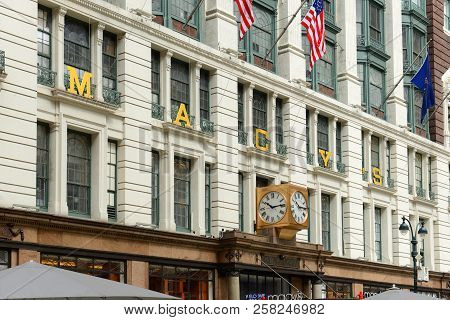 New York City - May 6, 2013: Macy`s Department Store On 34th Street Near Herald Square, Manhattan, N