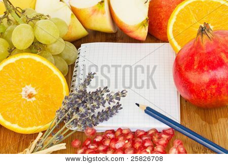 prázdné notebook pro recepty