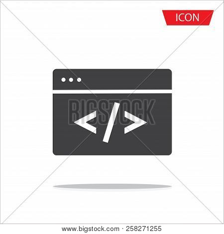 Coding Icon Vector Isolated On White Background.