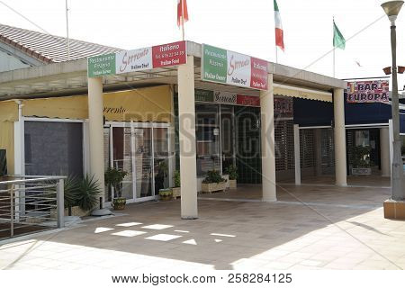 Playa Flamenca, Spain - 14 Sept 2018 : Playa Flamenca Commercial Center, Near Torrevieja,  In Spain