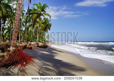 Seascape of the Caribbean Coast in Colombia, South America