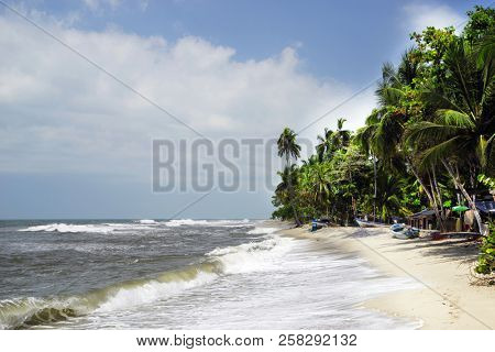 Seascape of the Caribbean Coast in Colombia, South America