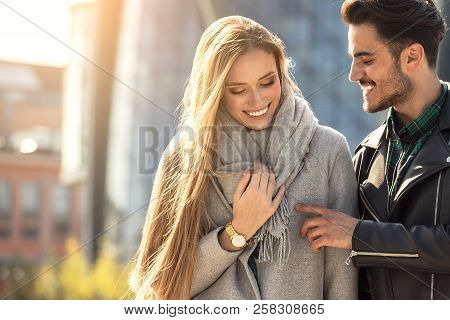 Young Couple Dating In The City.