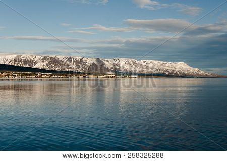 Town Of Akureyri In Eyjafjordur - Iceland