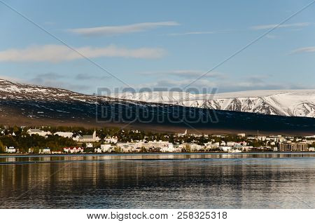 Town Of Akureyri In Eyjafjordur - Iceland