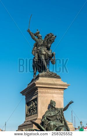 Venice, Italy - 15.08.2018: Monument To Victor Emmanuel Ii In Venice. Father Of The Fatherland