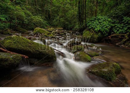 Deep Forest Waterfall Crocker Range Mahua Tambunan, Sabah,malaysia