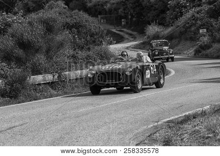 Pesaro Colle San Bartolo , Italy - May 17 - 2018 : Ferrari 340 America Spider Vignale	1952 Old Racin