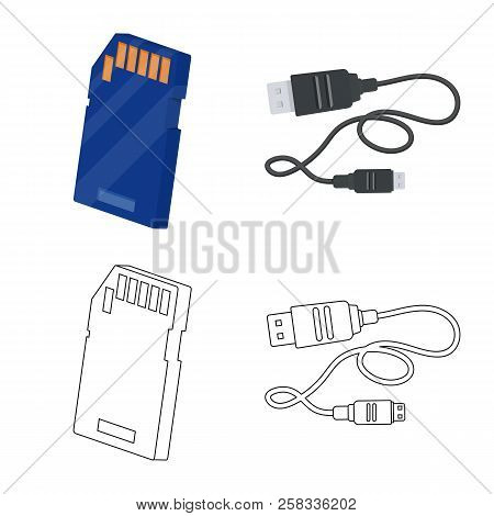 Vector Design Of Laptop And Device Symbol. Collection Of Laptop And Server Vector Icon For Stock.